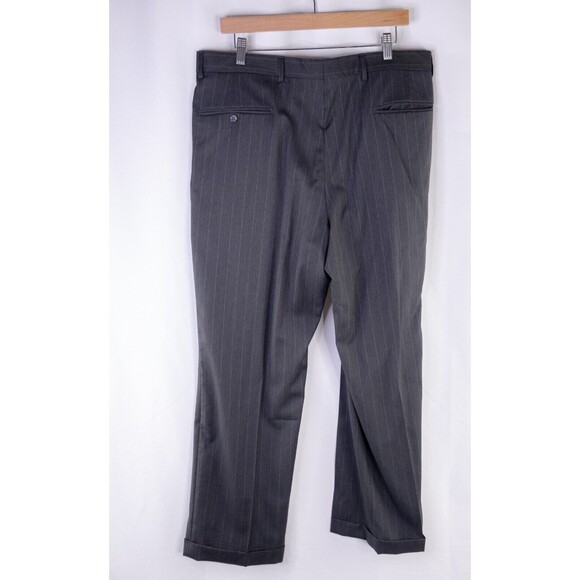 Jos A Bank 2-Pc Stripped Gray Suit Jacket Blazer Jacket Size 41R Pants 35X30 - Picture 15 of 16